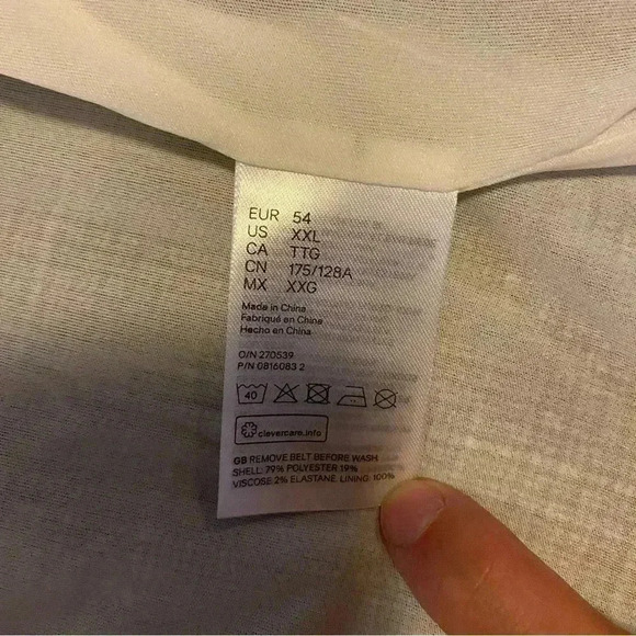 NWT H&M Women's Belted Midi Knee Length Sheath Dress Professional Grey XXL - Picture 6 of 16